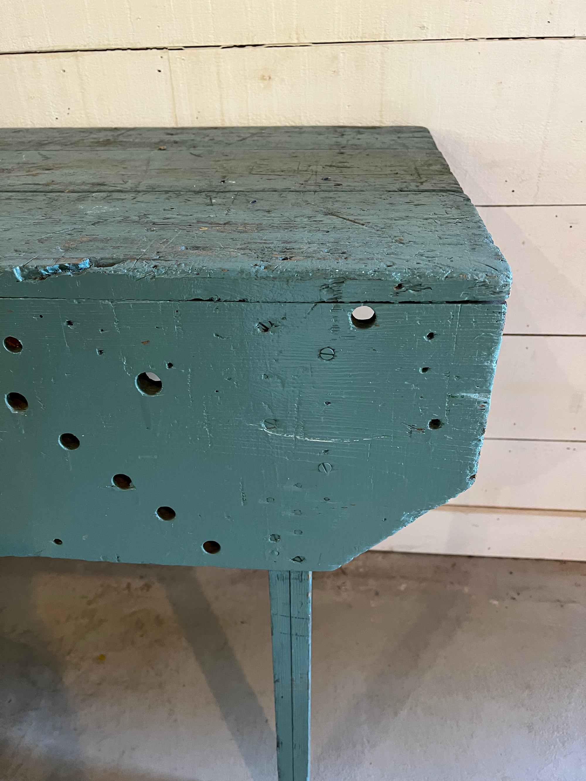 Vintage Industral Workbench - Painted Blue