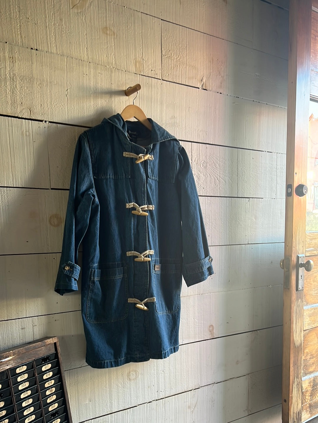 Toggle Denim Coat by Denim & Co