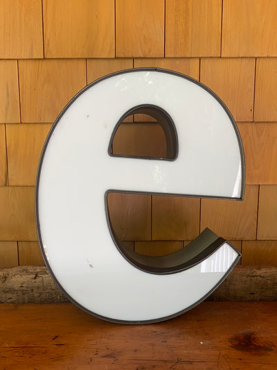 Salvaged Metal Letter - e