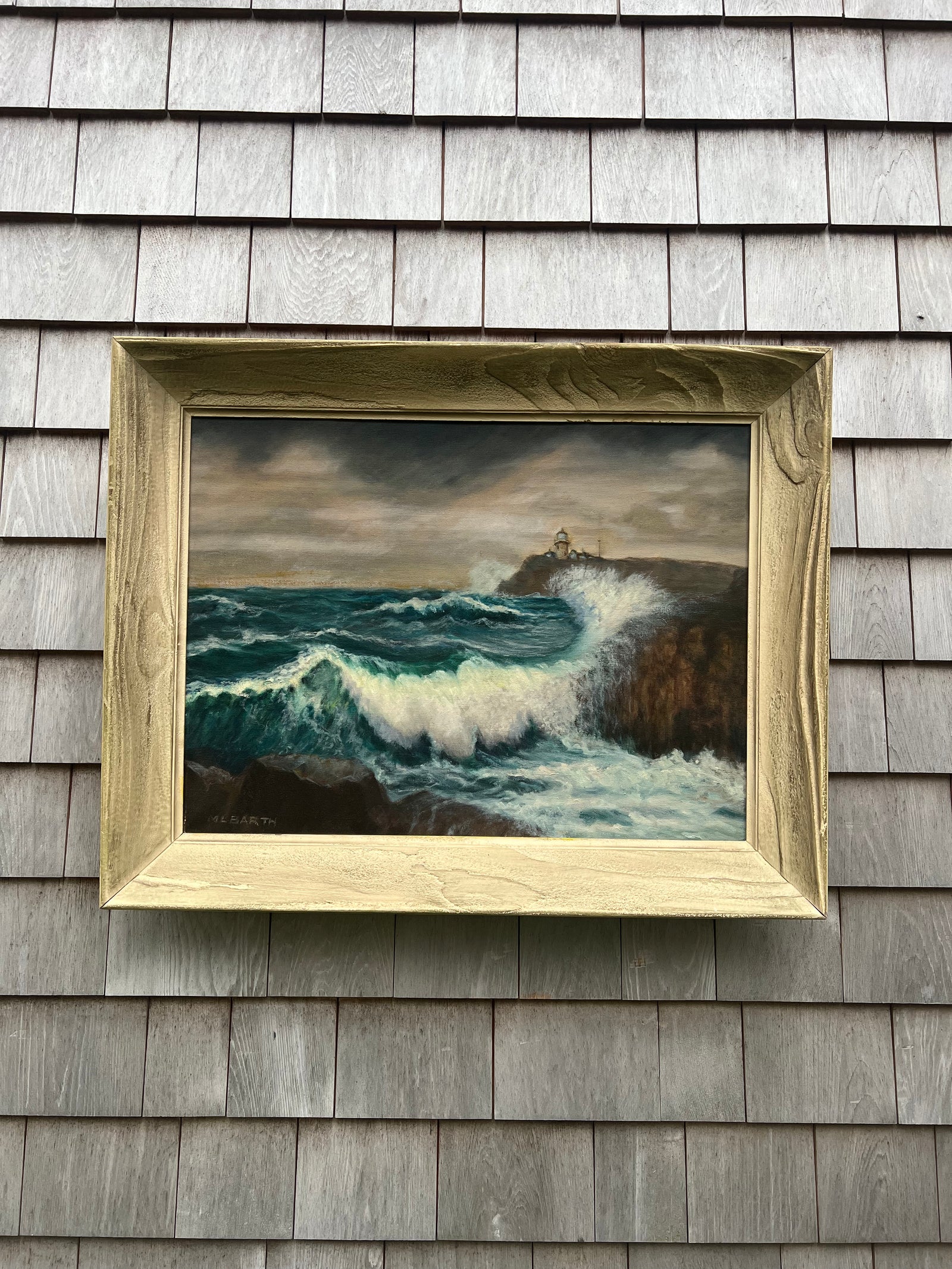 Vintage Moody Seascape Painting