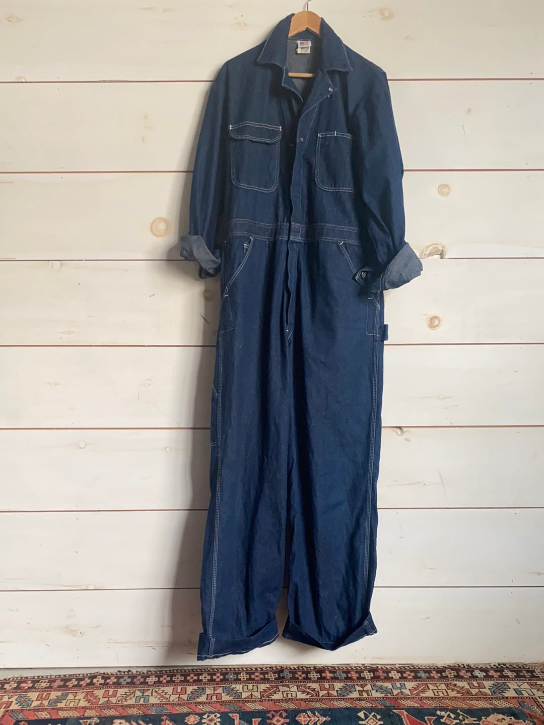 Vintage Denim Coveralls - Diamonds & Rust