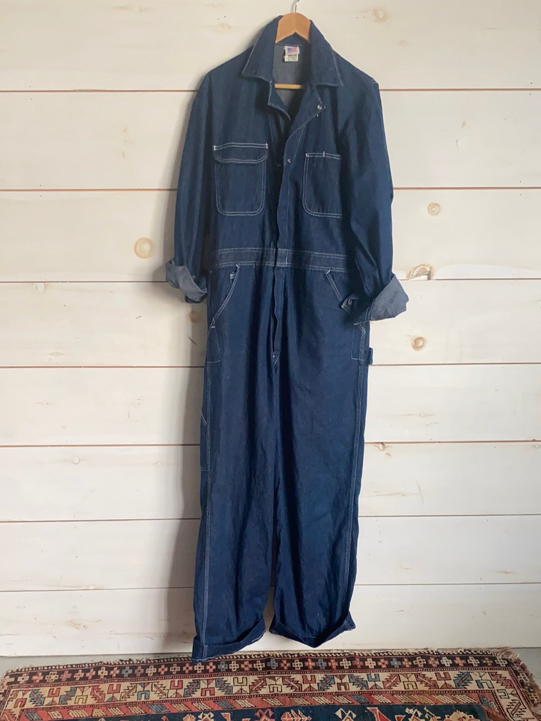 Vintage Denim Coveralls - Diamonds & Rust