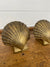 Vintage Brass Clam Bookends