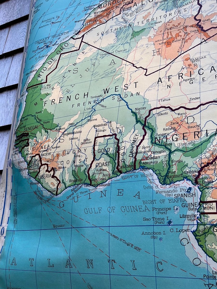 Map of Africa 1940 - Diamonds & Rust