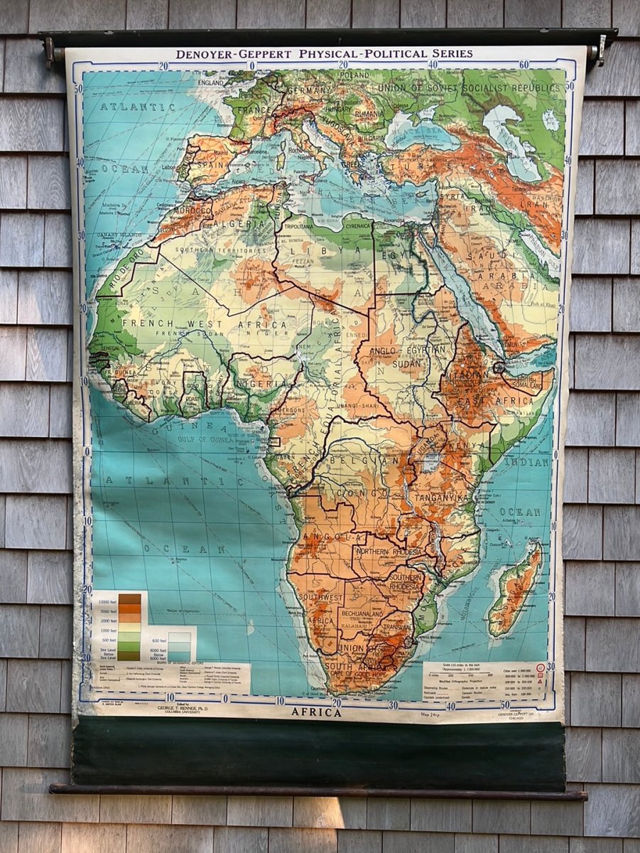 Map of Africa 1940 - Diamonds & Rust