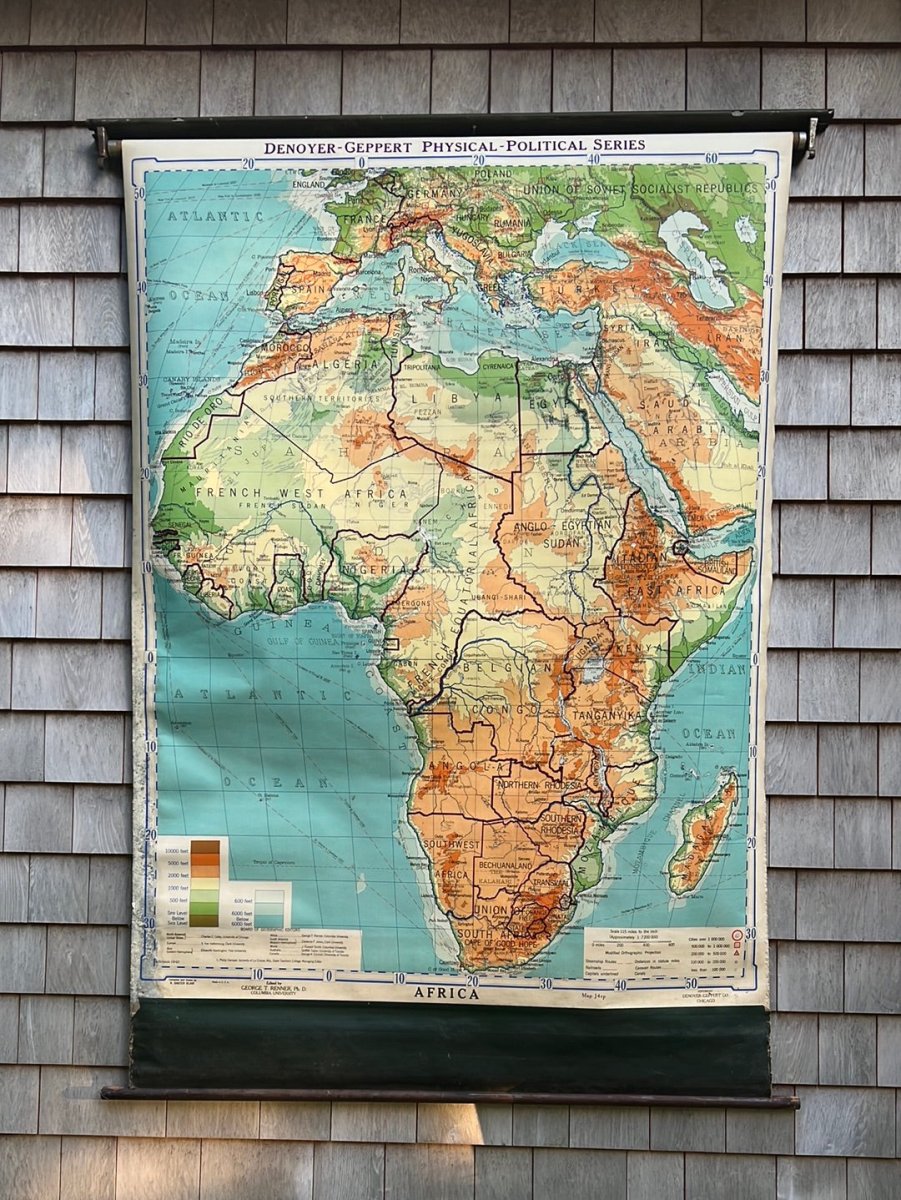 Map of Africa 1940 - Diamonds & Rust