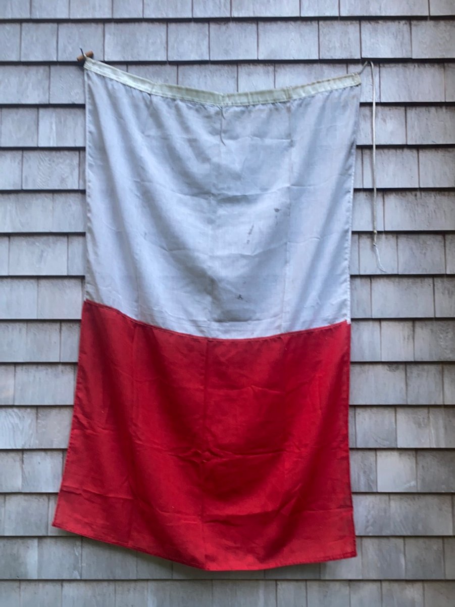 Nautical "H” Signal Flag - Diamonds & Rust