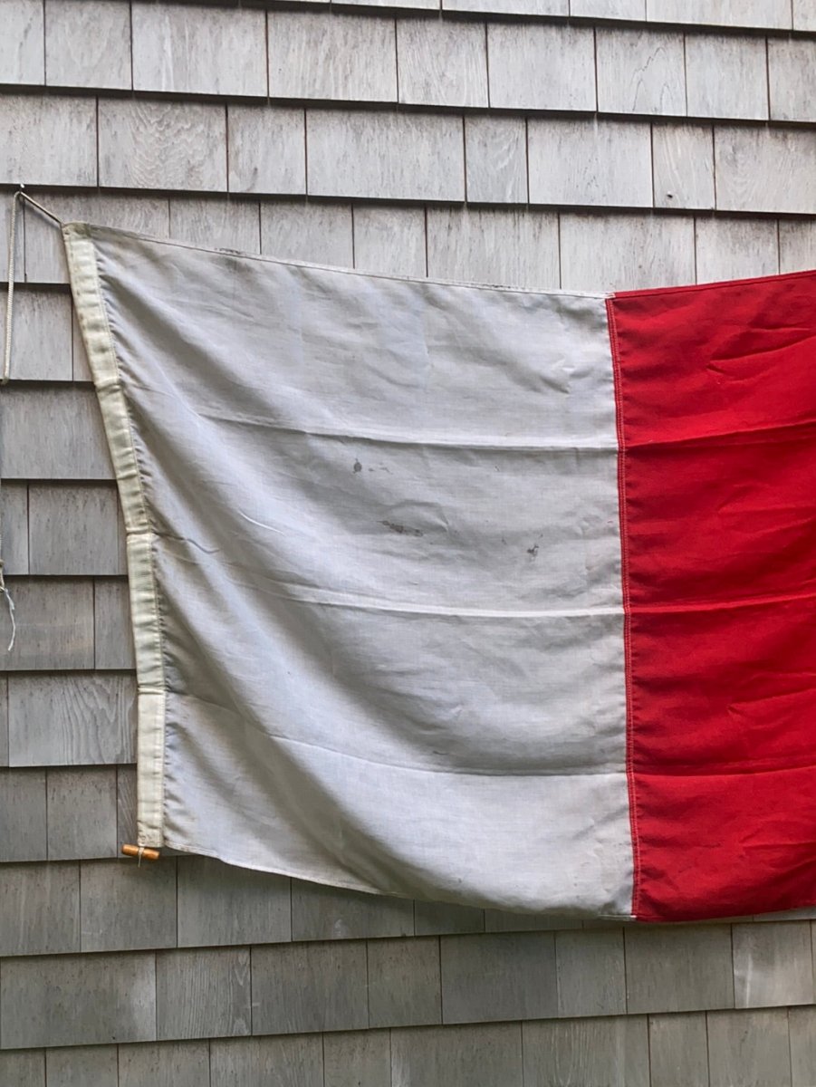 Nautical "H” Signal Flag - Diamonds & Rust
