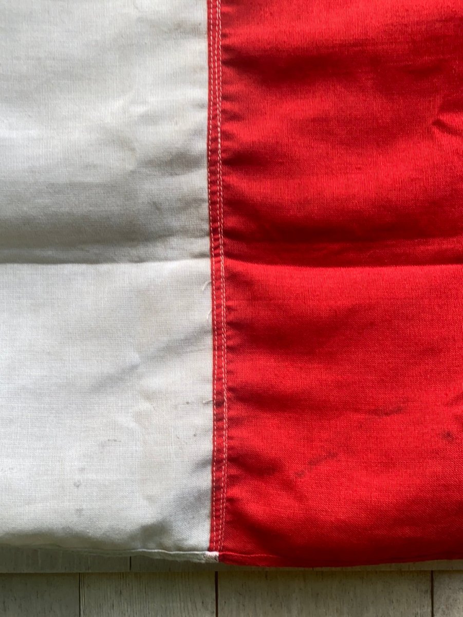 Nautical "H” Signal Flag - Diamonds & Rust