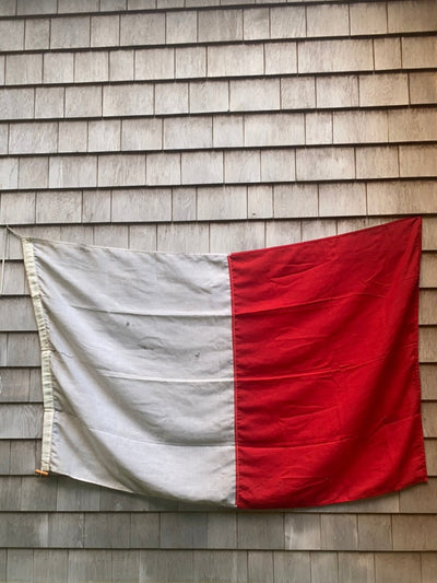 Nautical "H” Signal Flag - Diamonds & Rust