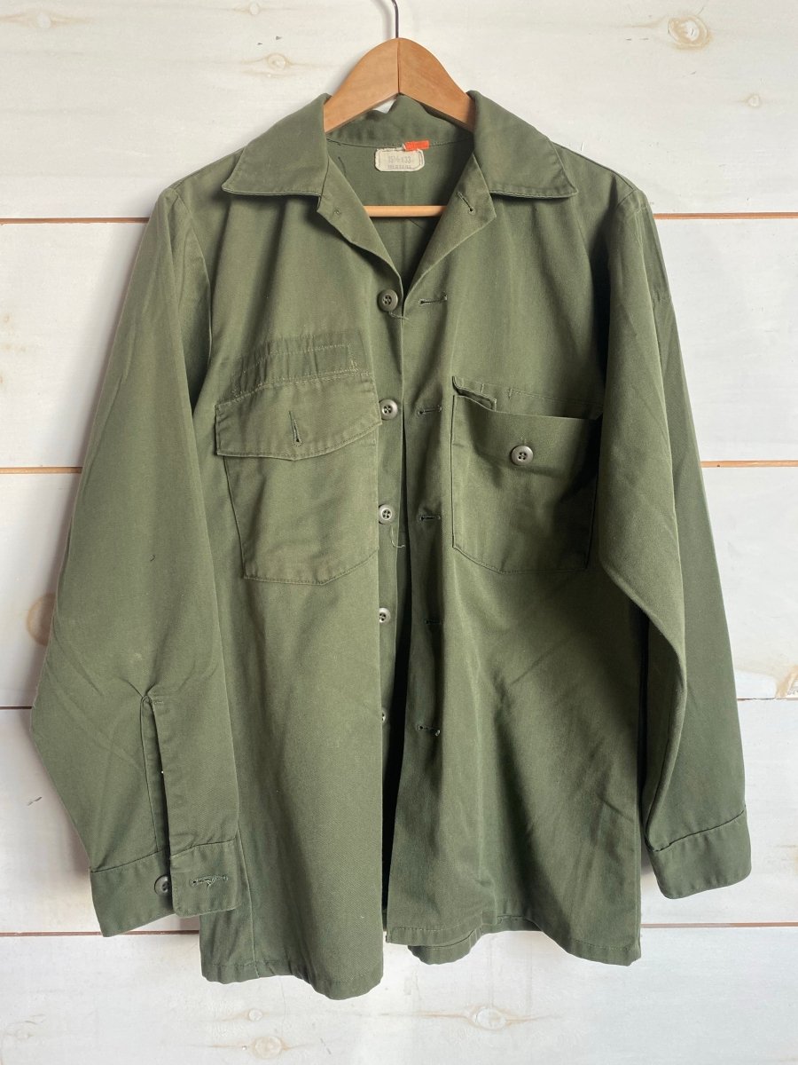 Quilt Patch - Vintage Military Shirt - Diamonds & Rust