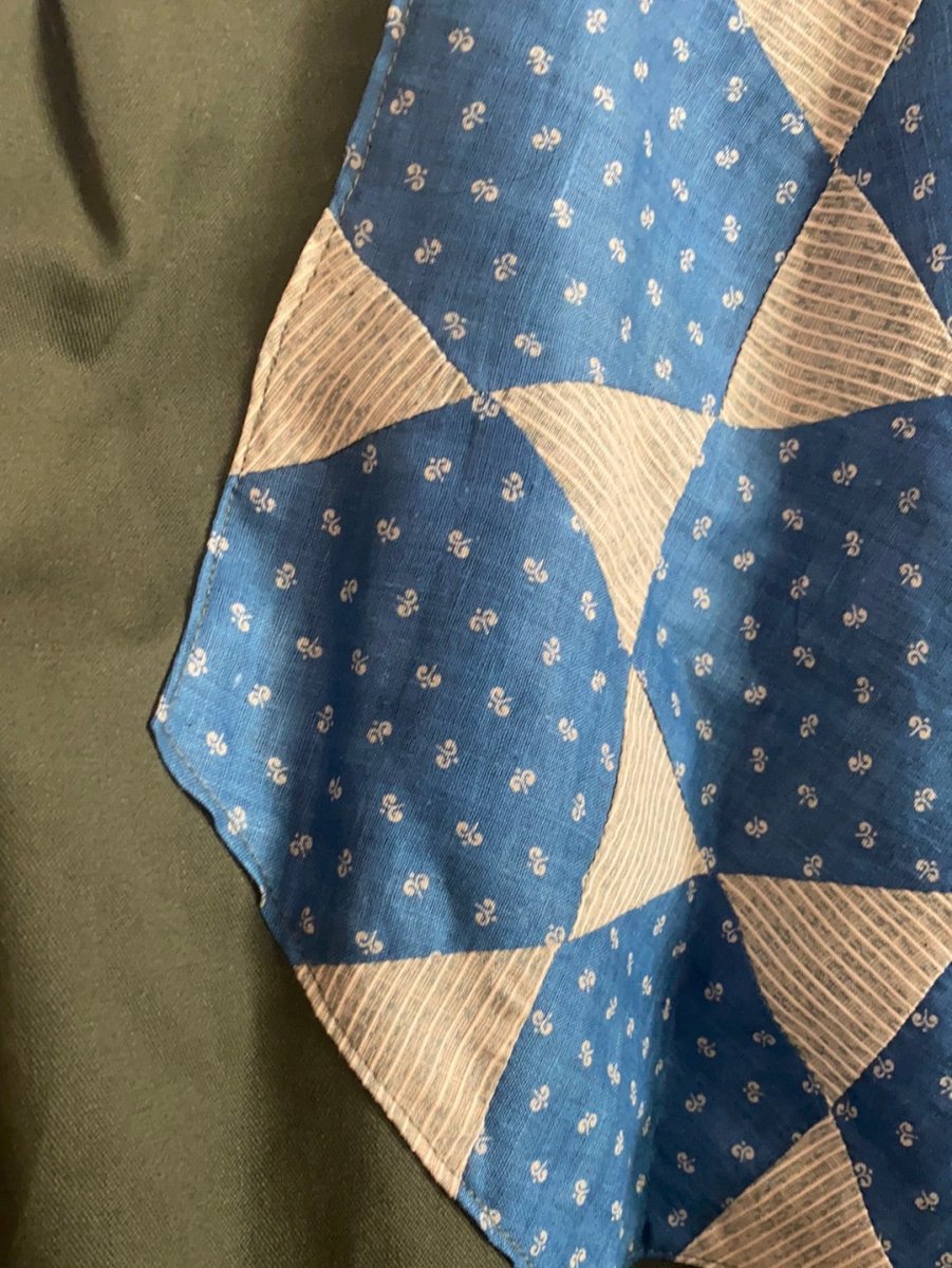 Quilt Patch - Vintage Military Shirt - Diamonds & Rust