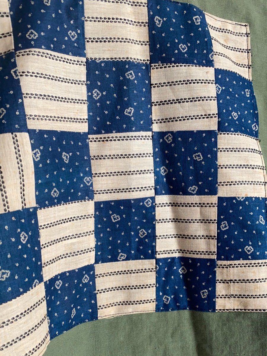 Quilt Patch - Vintage Military Shirt - Diamonds & Rust