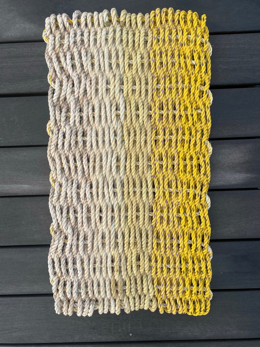 Recycled Lobster Rope Door Mat - Diamonds & Rust
