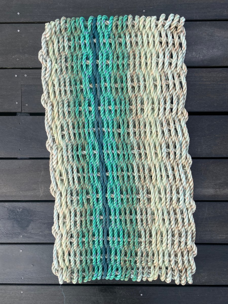 Recycled Lobster Rope Door Mat - Diamonds & Rust