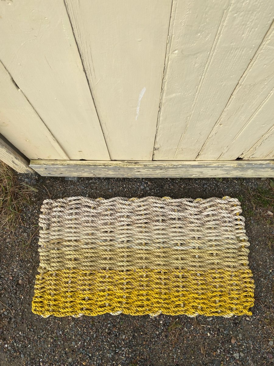 Recycled Lobster Rope Door Mat - Diamonds & Rust