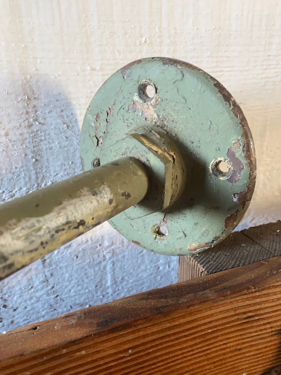 Salvaged Maritime Hallway Light - Diamonds & Rust