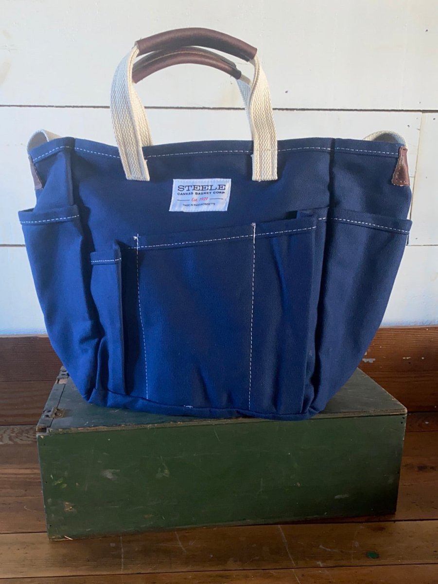 Steele Canvas Garden Tote - Navy - Diamonds & Rust