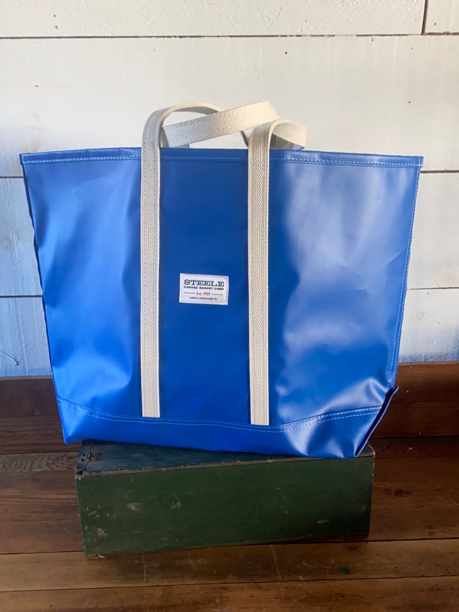 Steele Canvas Medium Tote - Marine Blue - Diamonds & Rust