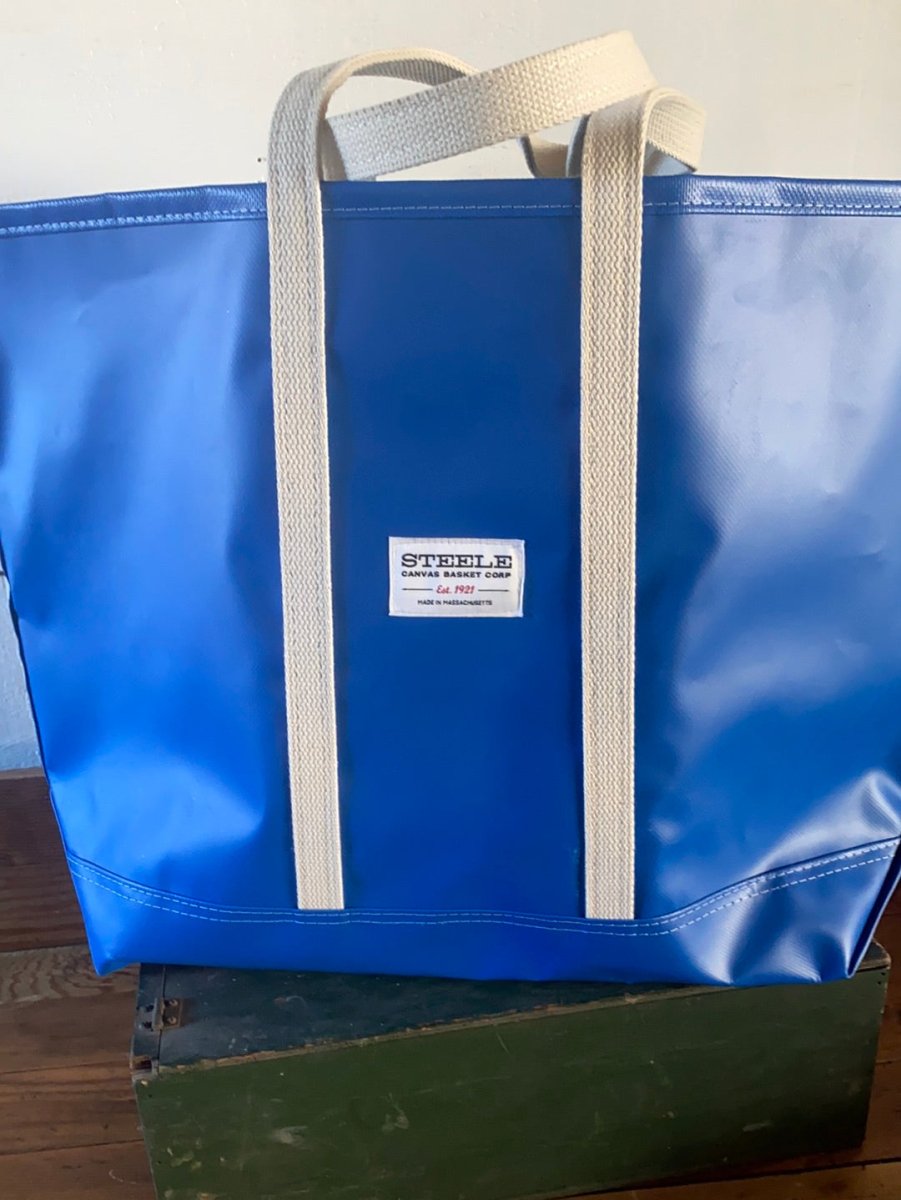 Steele Canvas Medium Tote - Marine Blue - Diamonds & Rust