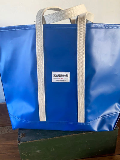 Steele Canvas Medium Tote - Marine Blue - Diamonds & Rust