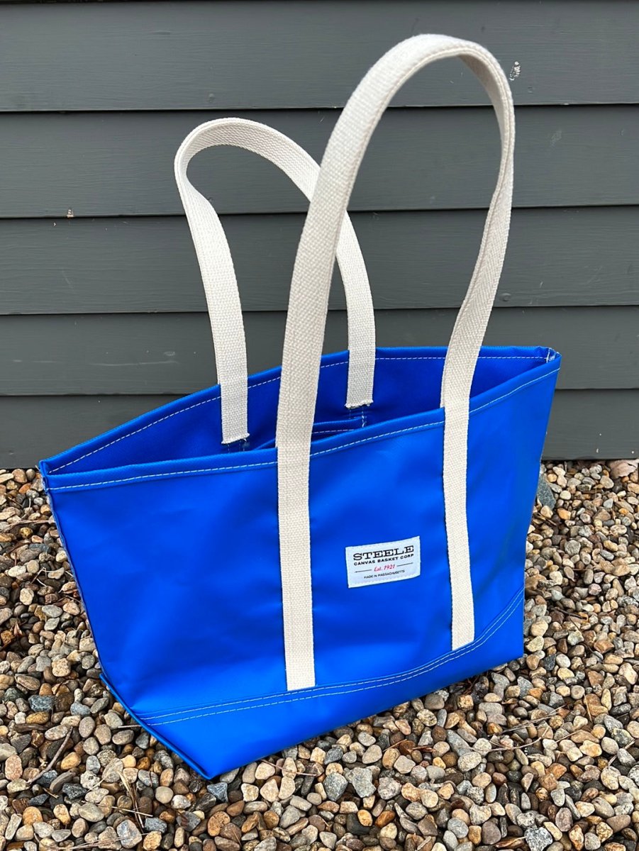 Steele Canvas Small Tote - Marine Blue - Diamonds & Rust