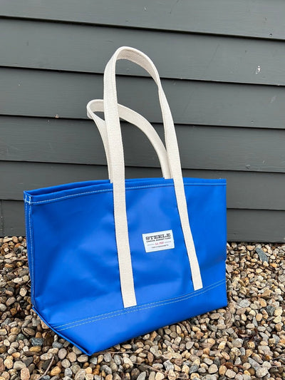 Steele Canvas Small Tote - Marine Blue - Diamonds & Rust
