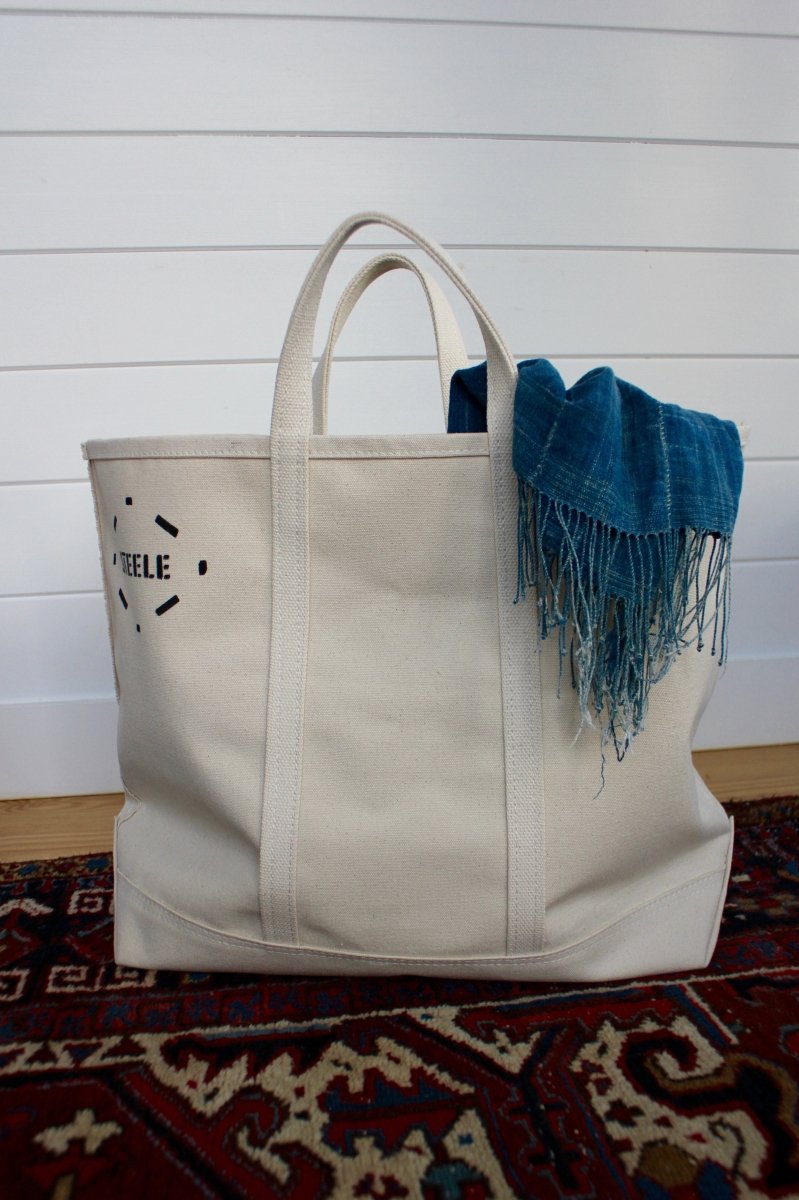 Steele Canvas Tote Bag: Medium - Diamonds & Rust