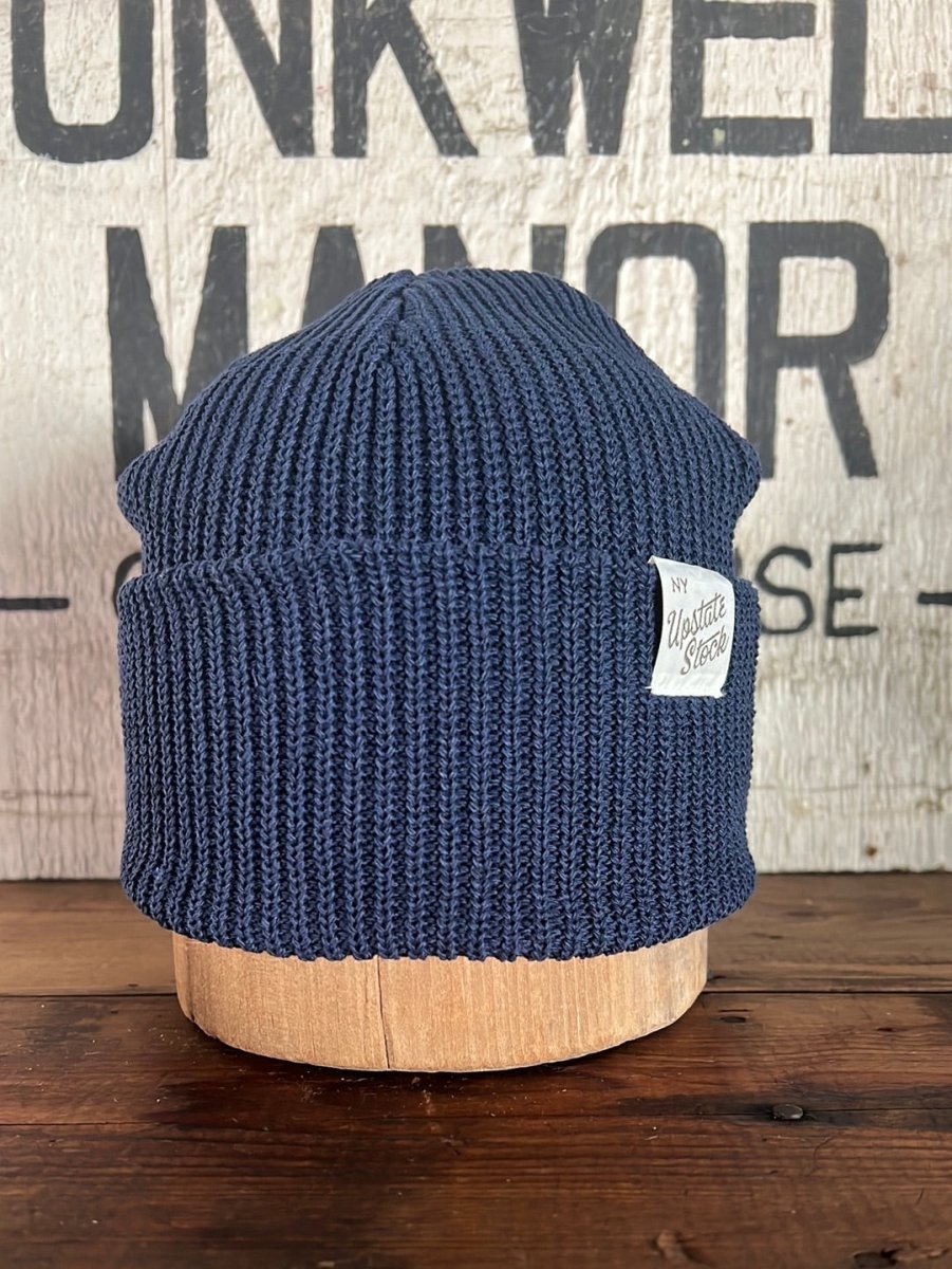 Upcycyled Cotton Watchcap - Navy - Diamonds & Rust
