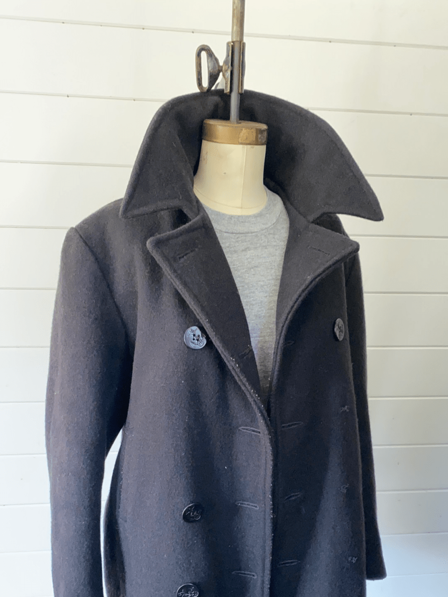 USN Vintage Pea Coat - Diamonds & Rust