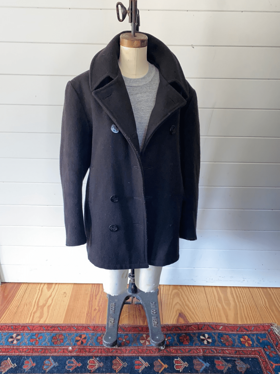 USN Vintage Pea Coat - Diamonds & Rust