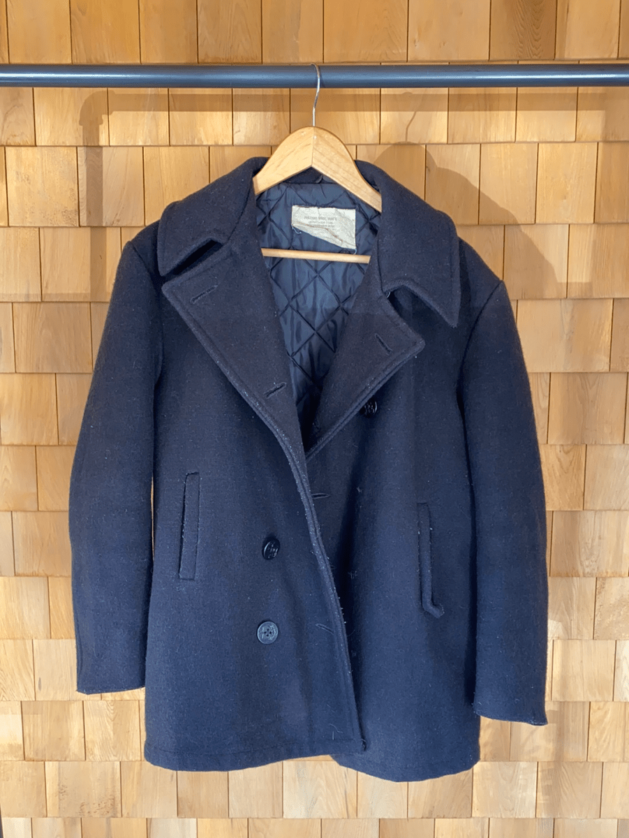 USN Vintage Pea Coat - Diamonds & Rust