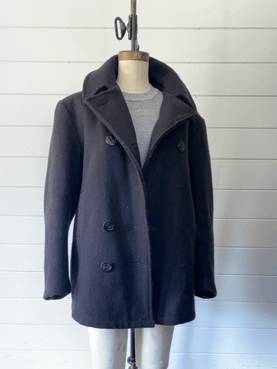 USN Vintage Pea Coat - Diamonds & Rust