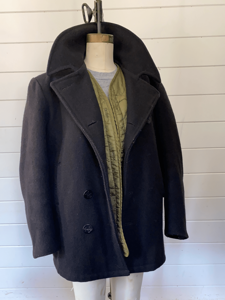 USN Vintage Pea Coat - Diamonds & Rust