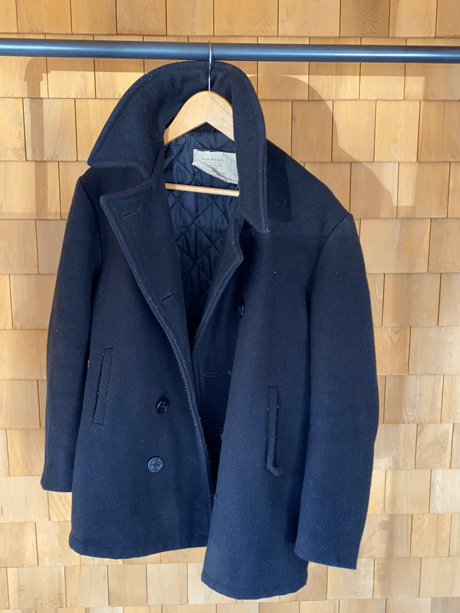 USN Vintage Pea Coat - Diamonds & Rust