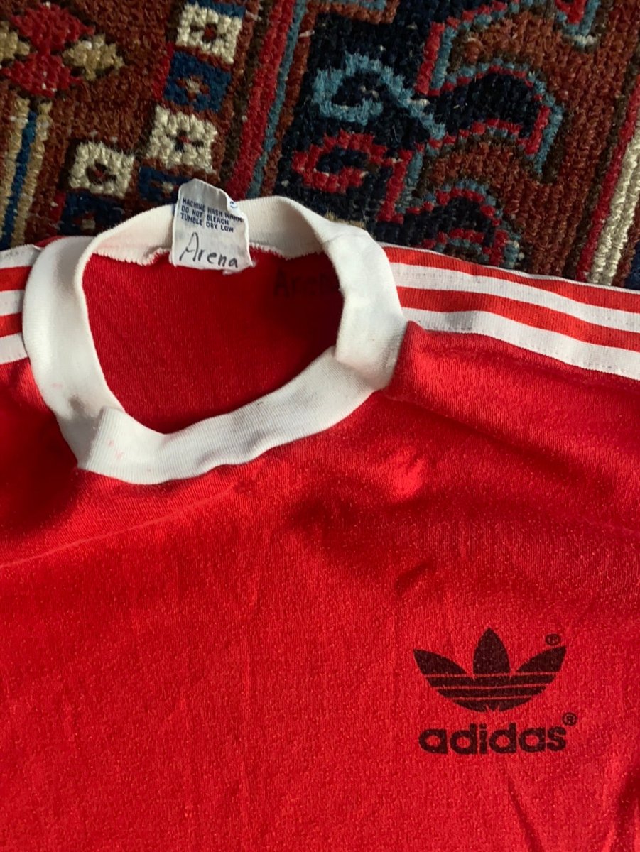 Vintage 80's Adidas Ringer Tee - Diamonds & Rust