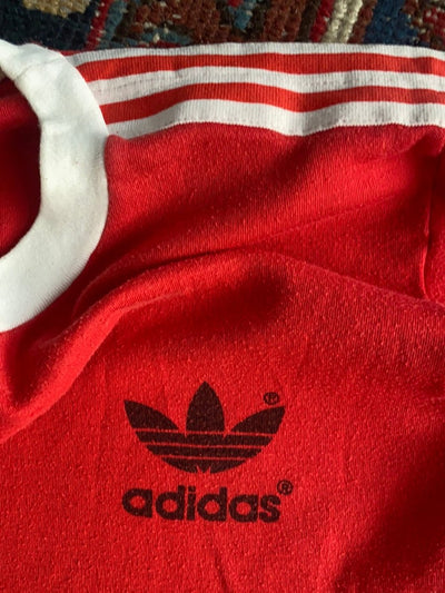 Vintage 80's Adidas Ringer Tee - Diamonds & Rust