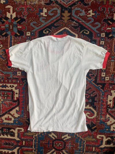 Vintage 80's Soccer Ringer Tee - Diamonds & Rust