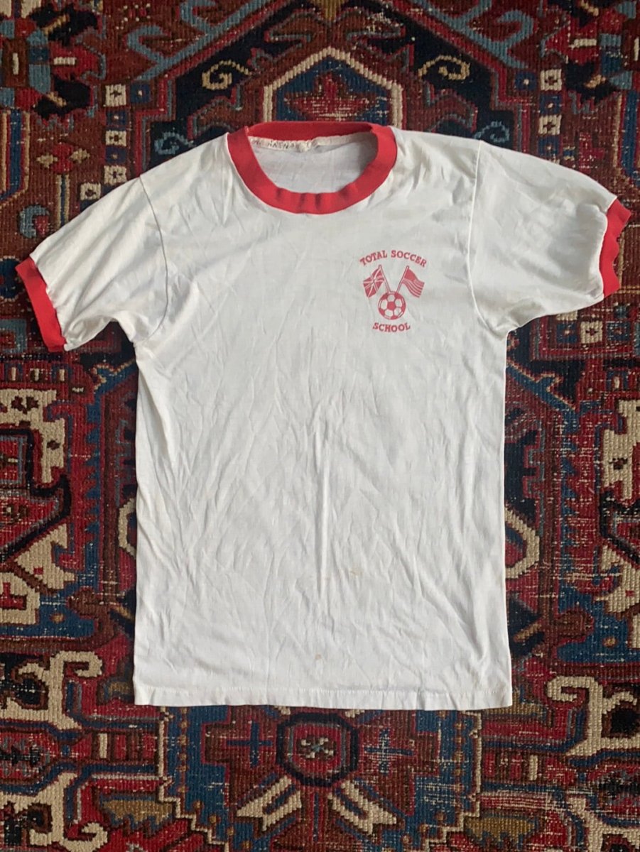 Vintage 80's Soccer Ringer Tee - Diamonds & Rust