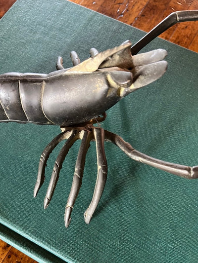 Vintage Brass Lobster - Diamonds & Rust