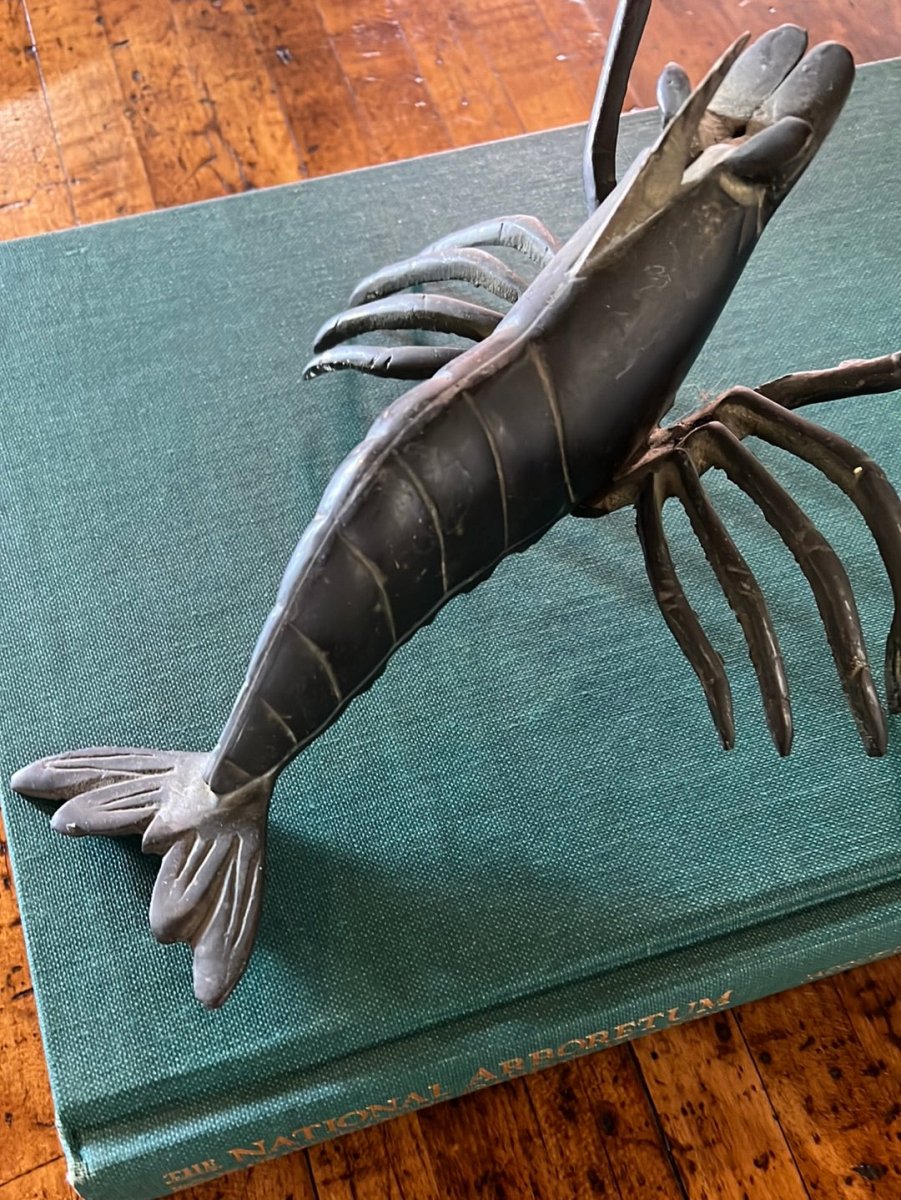 Vintage Brass Lobster - Diamonds & Rust