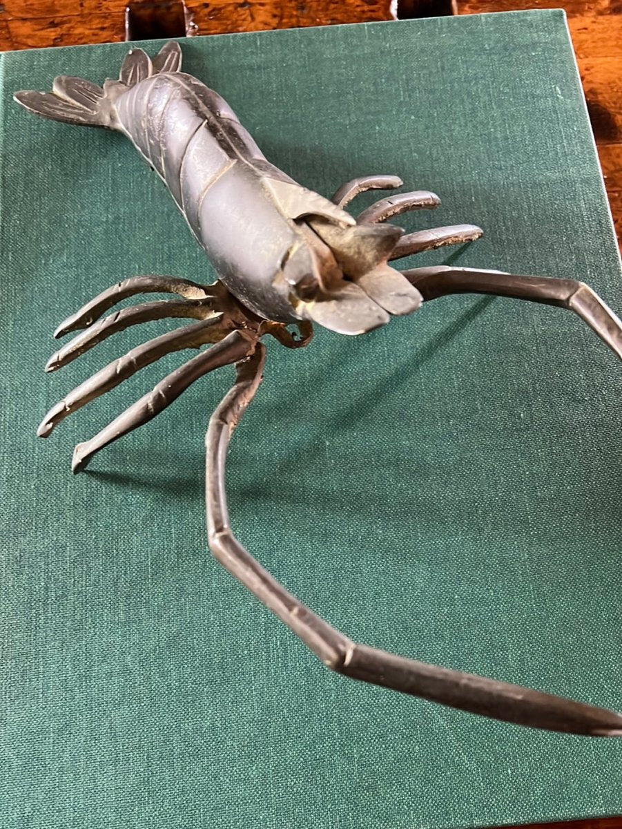Vintage Brass Lobster - Diamonds & Rust