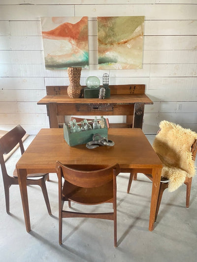 Vintage Danish Modern Teak Dining Table - Diamonds & Rust
