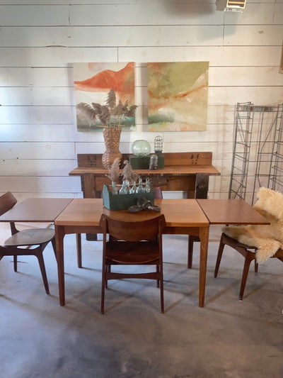 Vintage Danish Modern Teak Dining Table - Diamonds & Rust