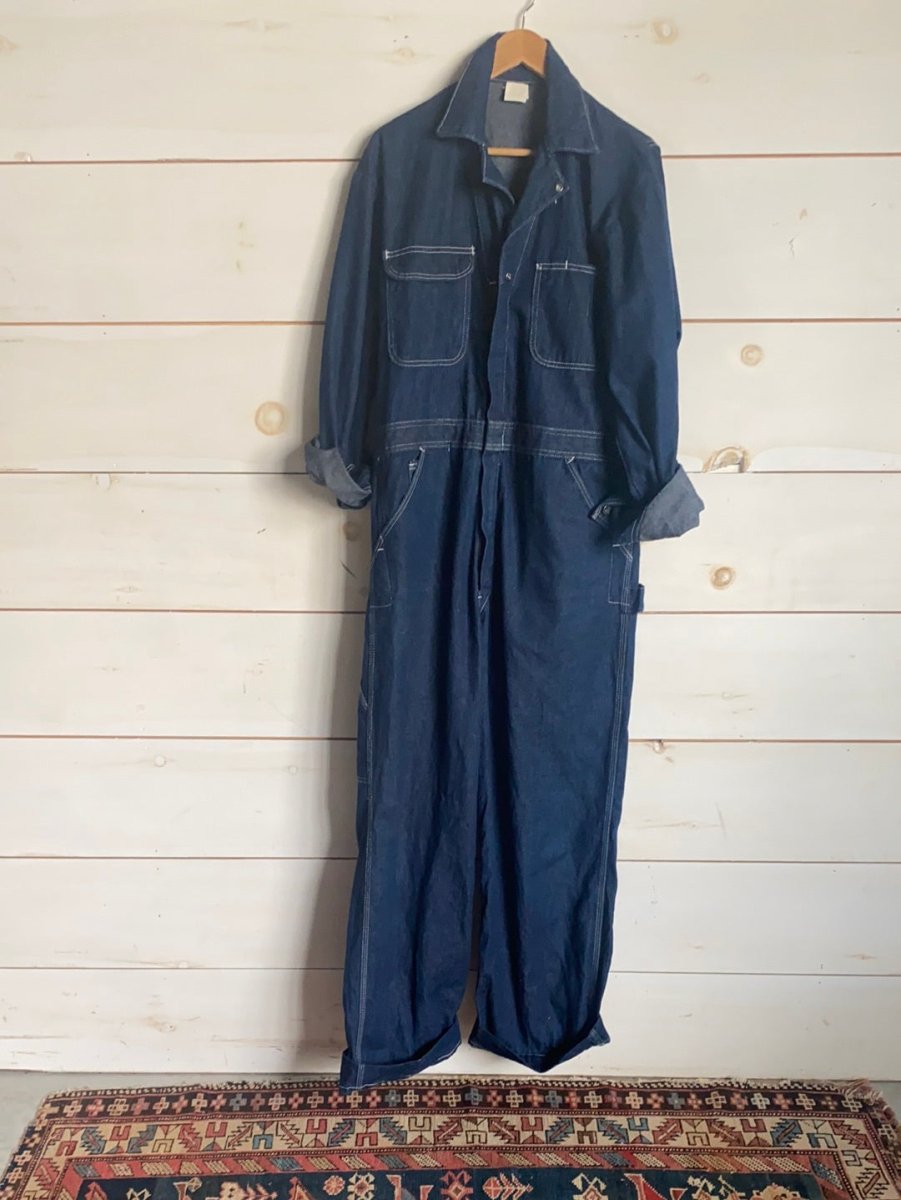 Vintage Denim Coveralls - Diamonds & Rust