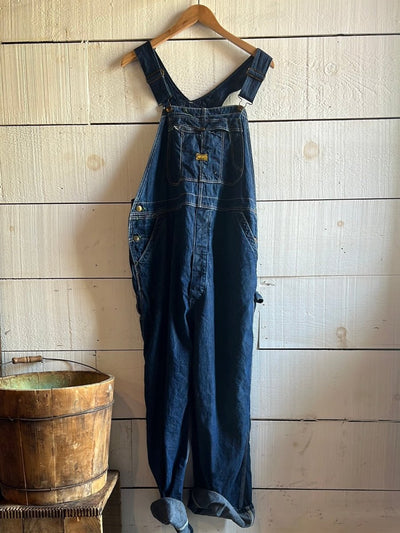 Vintage Denim Sanforized Overalls - Diamonds & Rust