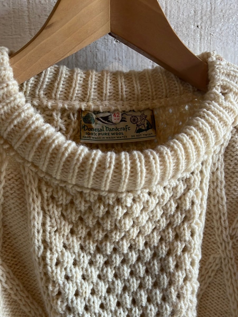 Vintage Donesal Fishermen's Sweater - Diamonds & Rust