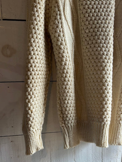 Vintage Donesal Fishermen's Sweater - Diamonds & Rust