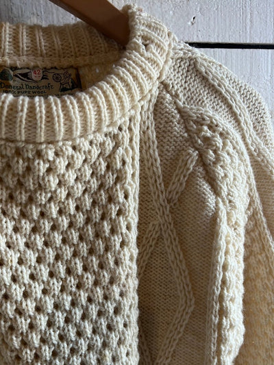 Vintage Donesal Fishermen's Sweater - Diamonds & Rust