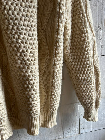 Vintage Donesal Fishermen's Sweater - Diamonds & Rust